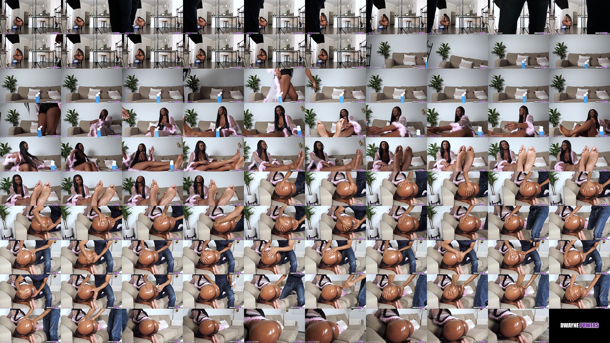 Ebont Foot Model WIth Large Soles Let Me Massage Her Booty 预览图