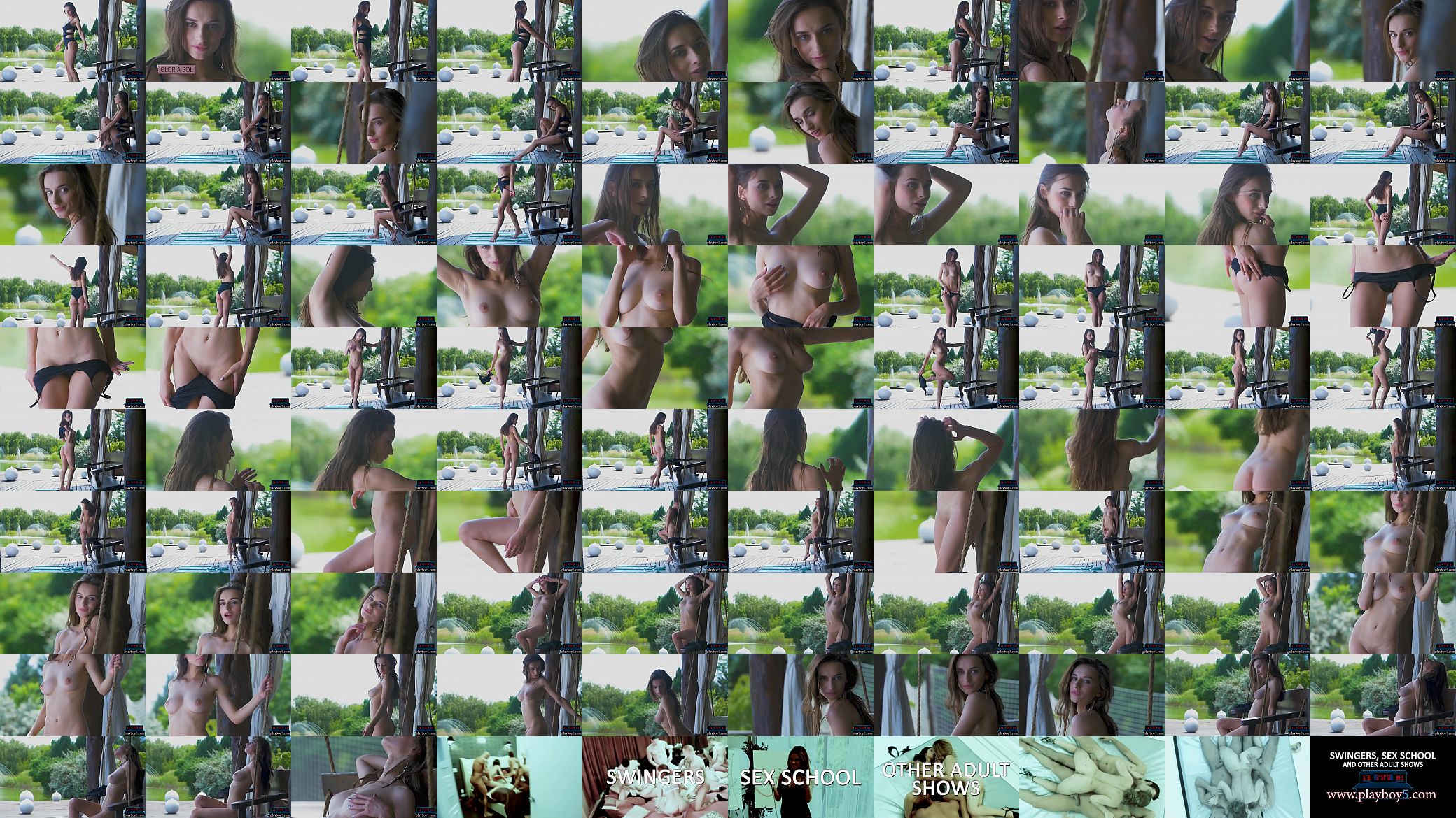 Perfect MILF Gloria Sol outdoor striptease and show off 预览图