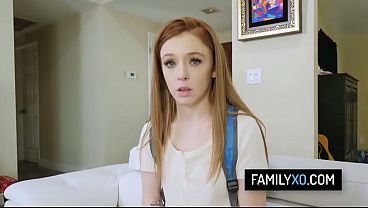 Sexy redhead stepdaughter shows her cock sucking skills - Madi Collins