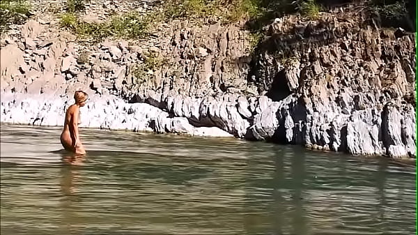 I discover a woman by the river all alone masturbating and getting her pussy licked