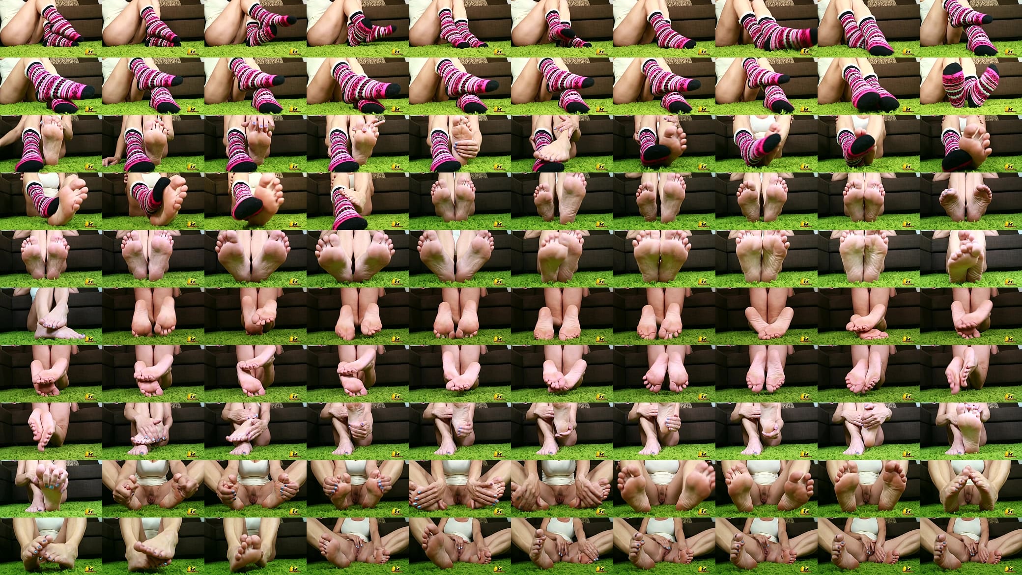 Busty MILF Katerina Hartlova in Color Socks and Oiled Feet 预览图
