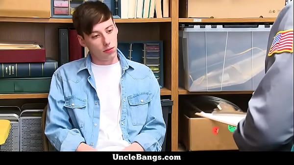 Dumb Thief Tricked into Sucking Mall Officer's Dick