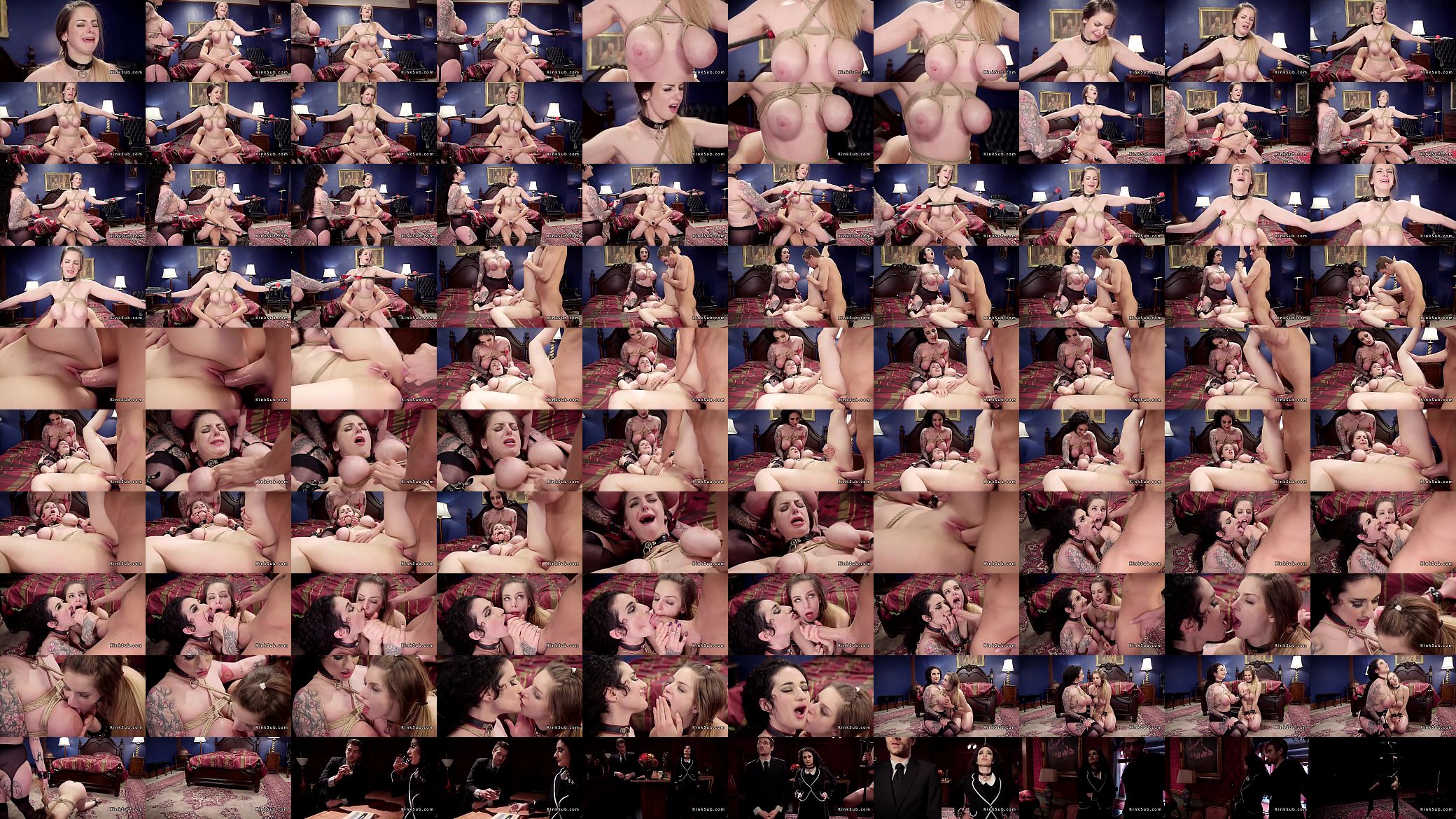Tied up huge tits slaves banged threesome 预览图