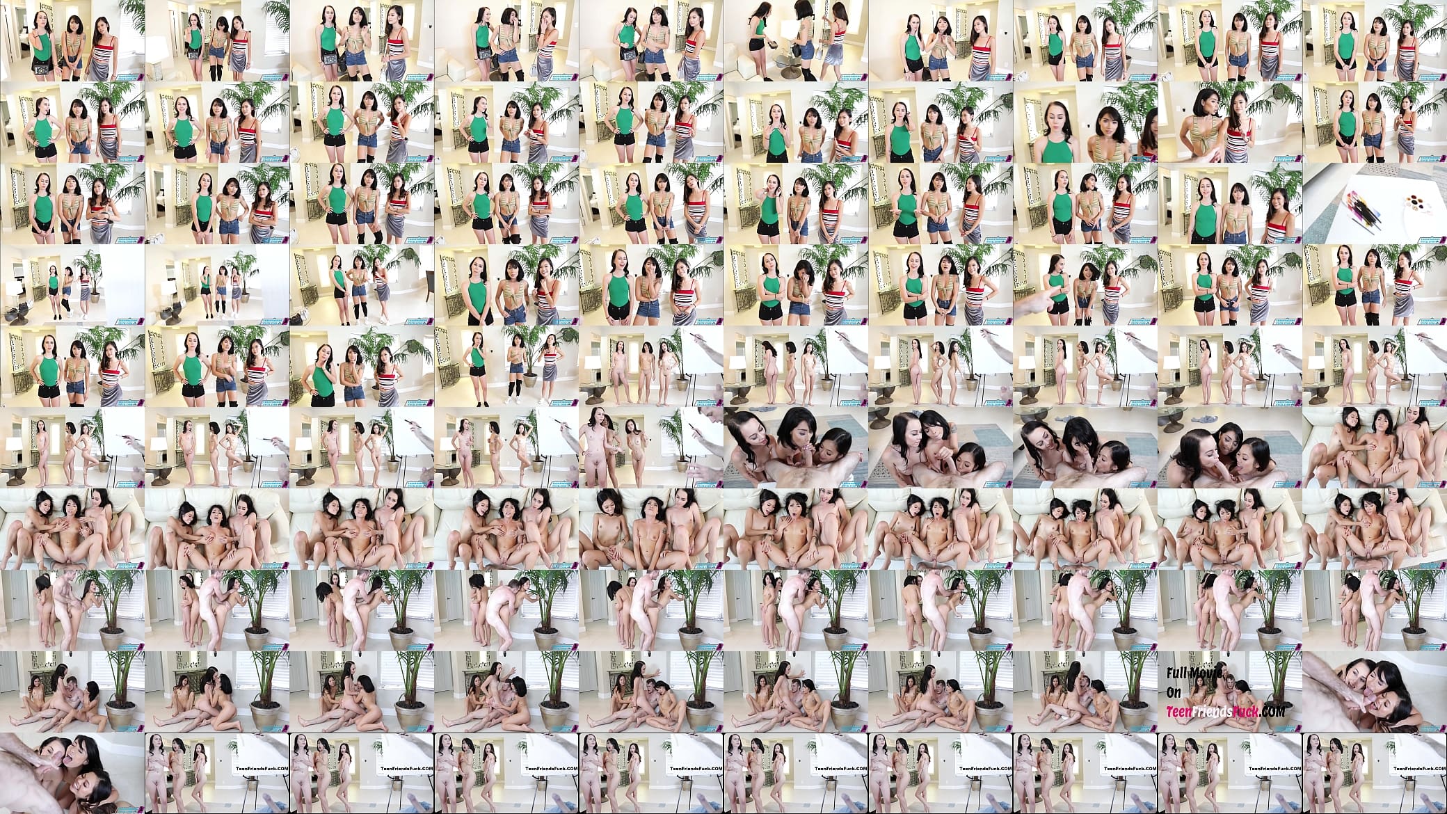 Vina Sky, Bambi Black, Rina Ellis In Paint Nude Fuck 预览图