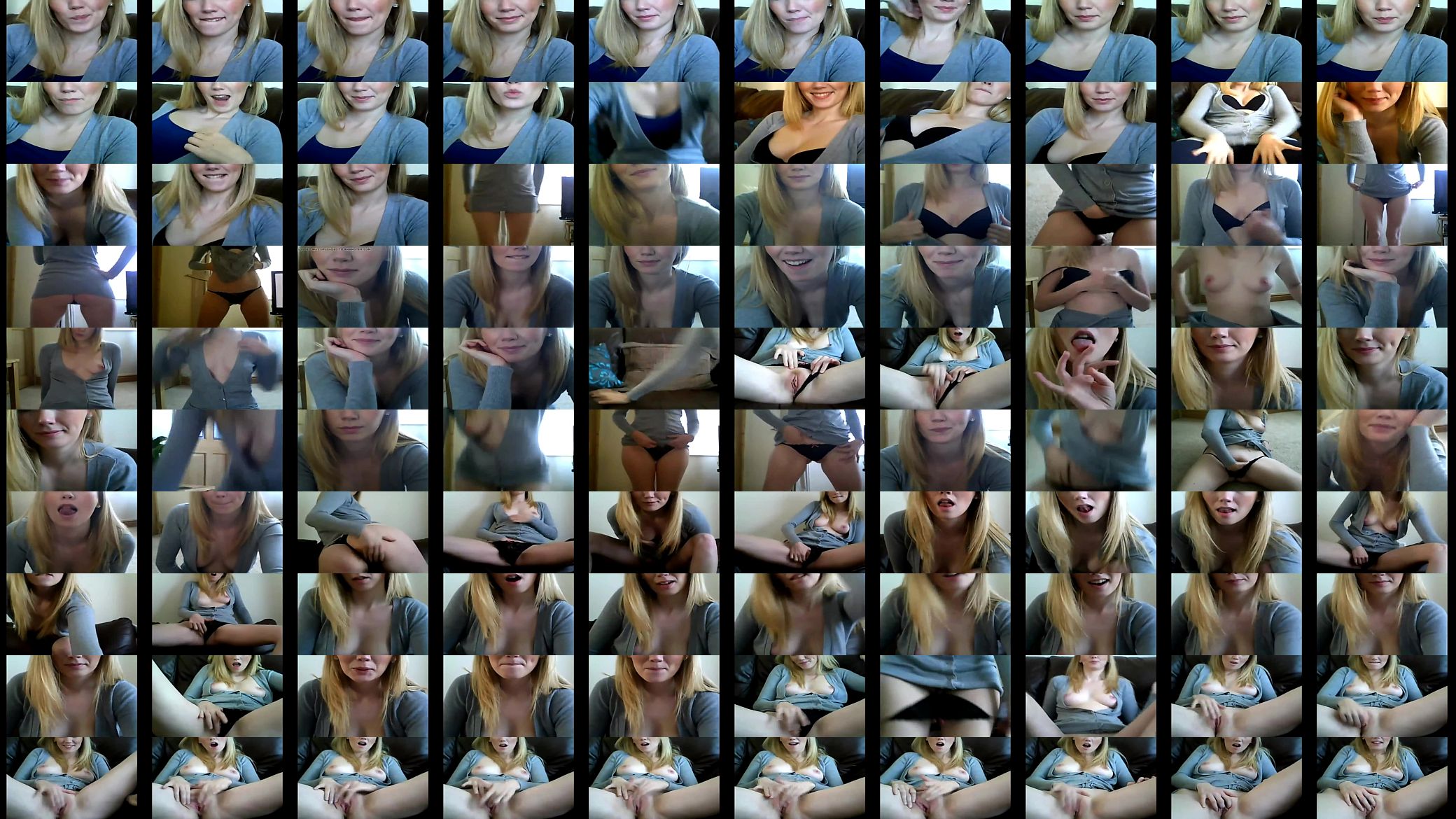 Blonde camgirl shows it all 预览图