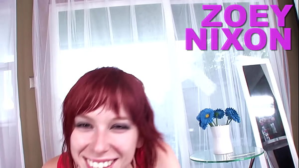 ZOEY NIXON Big Natural Tits 19 YO Redhead Huge Cock POV Blowjob and Huge Load Cum Swallow