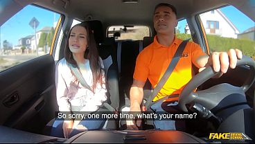Download Video - Stunning Brunette MILF has her HOT TANNED Body Fucked - Fake Driving School