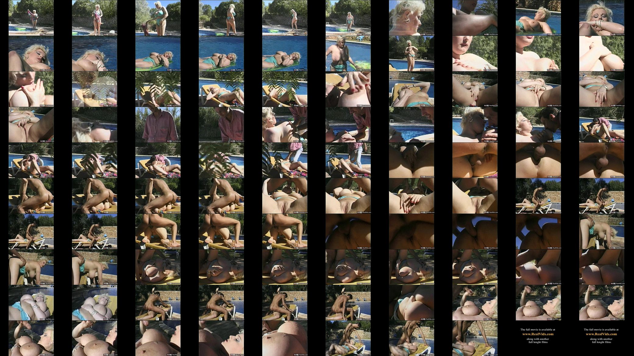 BBW blonde gets banged near pool 预览图