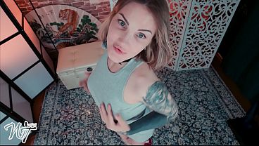 Girl next DOOR riding a monster dildo