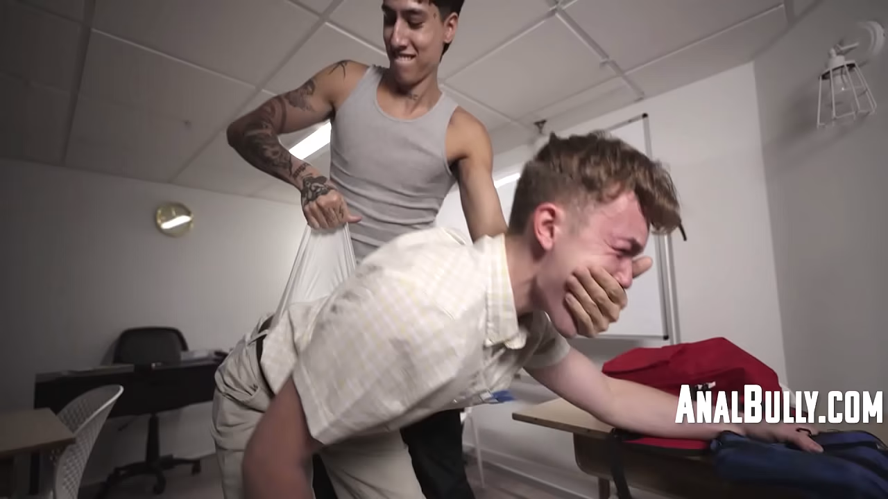 Twink Nerd's Nightmare Turns Into His Hottest Kink
                    anal hardcore rough doggystyle tattoos fetish gay classroom nerdy detention wedgie anal fingering twink porn muchos negros
