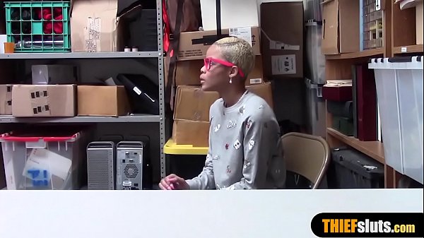 Ebony shoplifter teen gets fucked rough by a mall cop