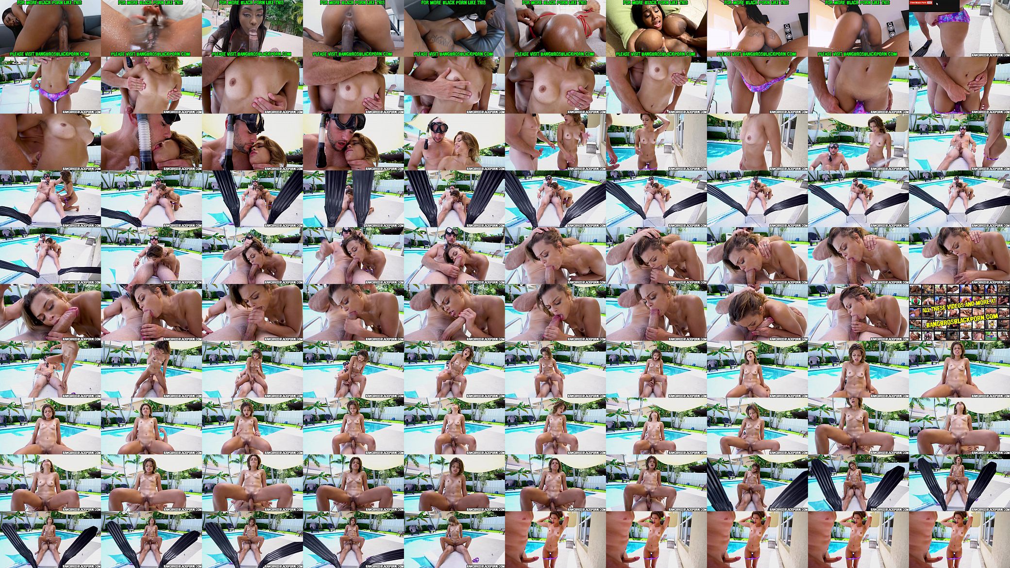 Hot mulatto babe gets fucked by the pool 预览图