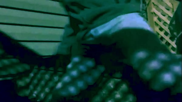Time Lapse Stop Frame stretch against steps at Night with Lattice Shadow Ass and Legs Effect