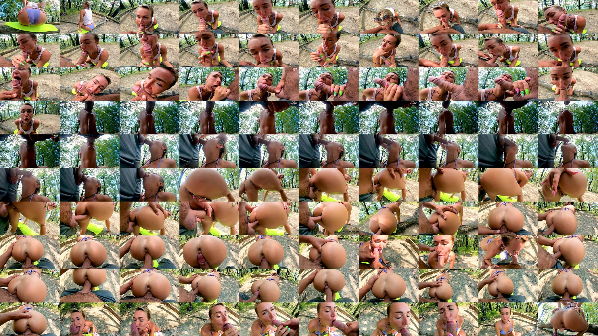 The blonde is fucked at a halt in the mountains in all her holes 预览图