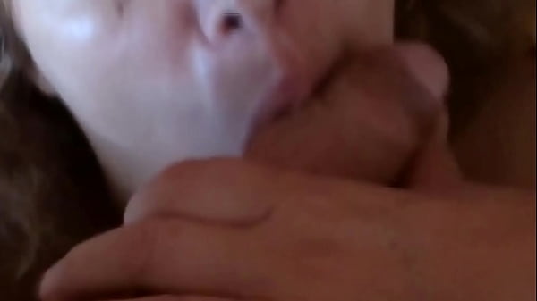 I passionately suck my stepson's big cock until he cums, full of cum