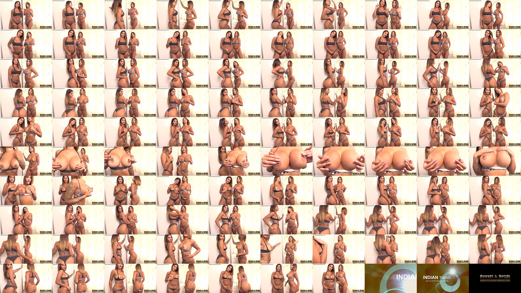 Twins Preeti and Priya boob and ass tease with strip 预览图