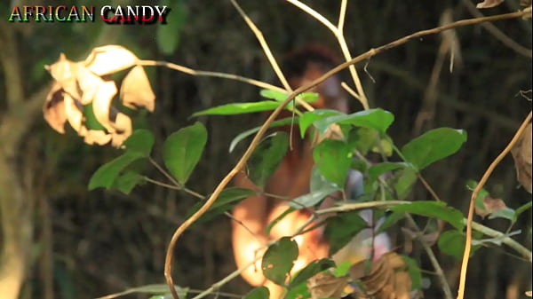 A Very Dark Man With Black Dick Pussy fucking ebony Natural Big tit influencer in the bush somewhere in Africa