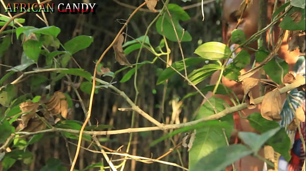 A Very Dark Man With Black Dick Pussy fucking ebony Natural Big tit influencer in the bush somewhere in Africa