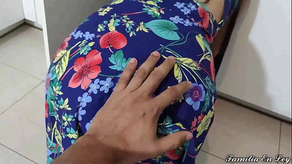 Annoyed stepfather takes advantage of his stepdaughter in the kitchen
