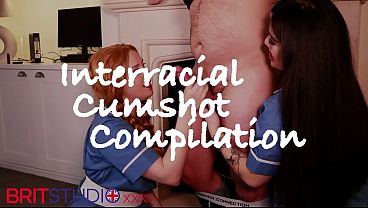Interracial Cumshot Compilation