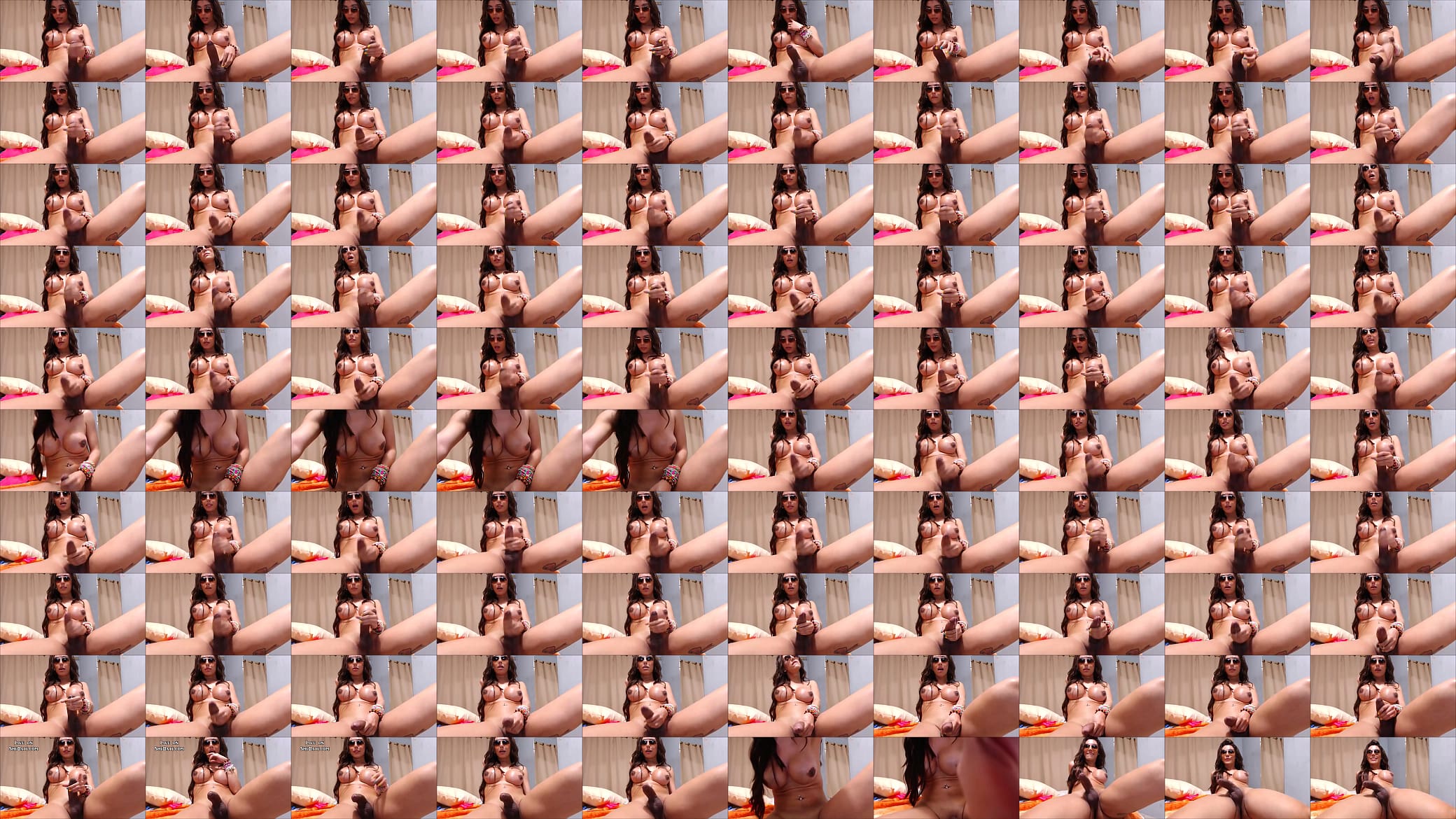 Busty shemale releases a big load cum 预览图