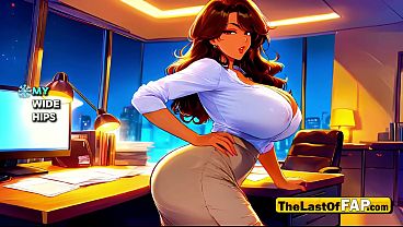 LATINA MILF HENTAI SIN CENSURA - Office Overtime Desk Creampie