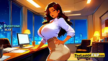 LATINA MILF HENTAI SIN CENSURA - Office Overtime Desk Creampie