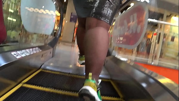 Download Video - Voyeur spies on mature BBW at a public mall Fat legs in nylon and a big ass under a tight skirt Amateur foot fetish