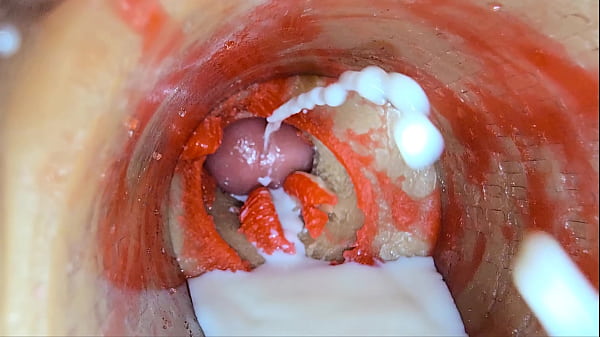 Camera Inside Deep Pussy toy Captures dose Ejac...