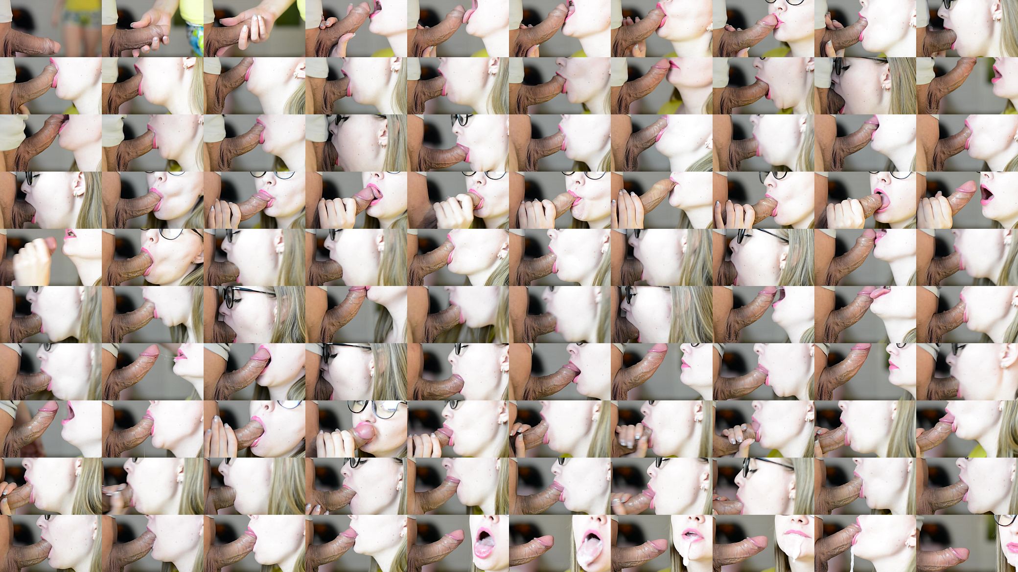 Close-up sloppy blowjob. Throbbing in the mouth. Foreskin play 预览图