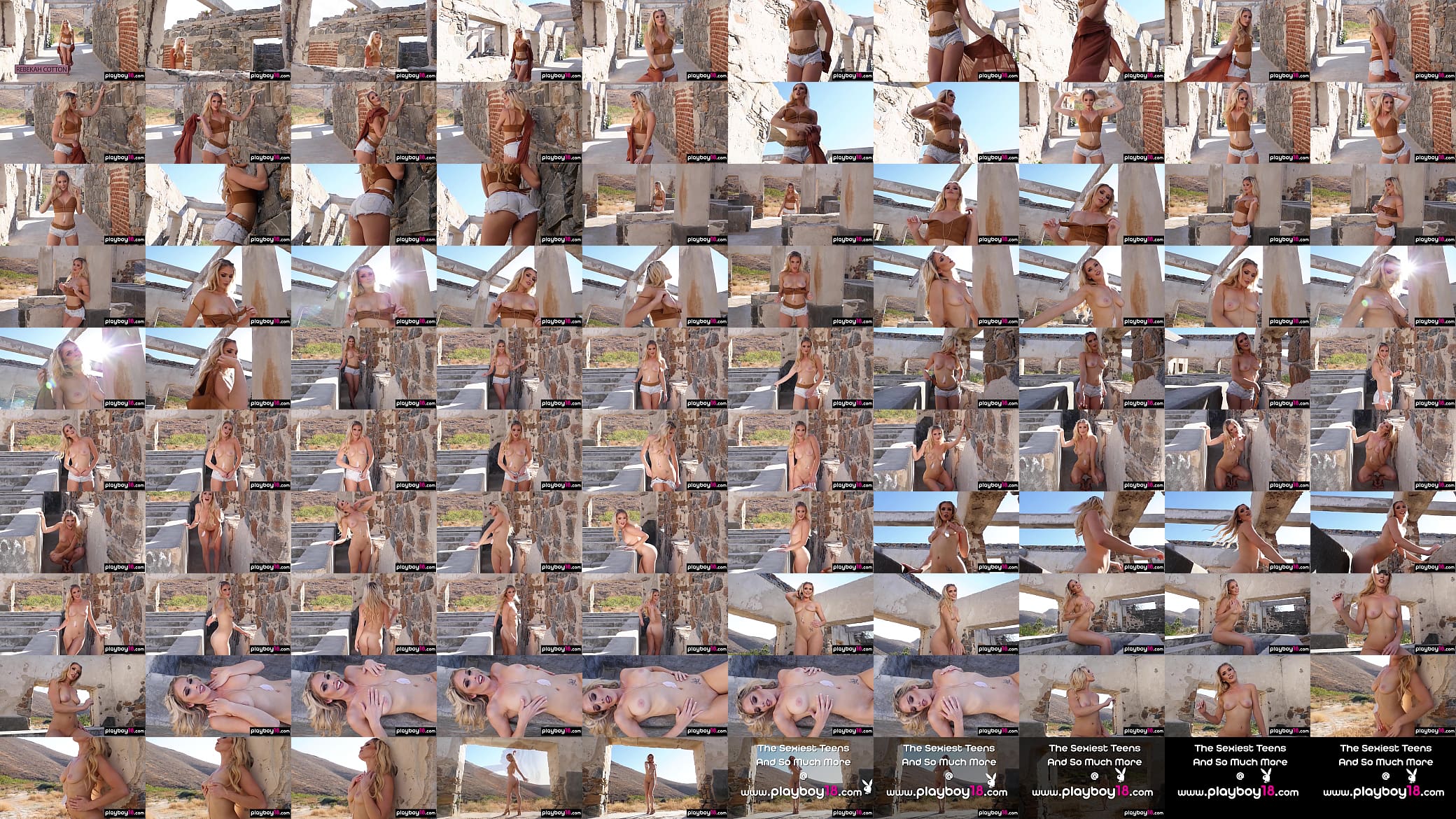 Blonde goddes Rebekah Cotton sexy striptease outdoor 预览图