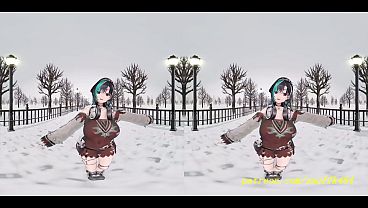 VR180 mmd Chihaya Dance 3d hololive Hentai