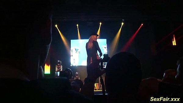 busty german Milf lapdance on stage