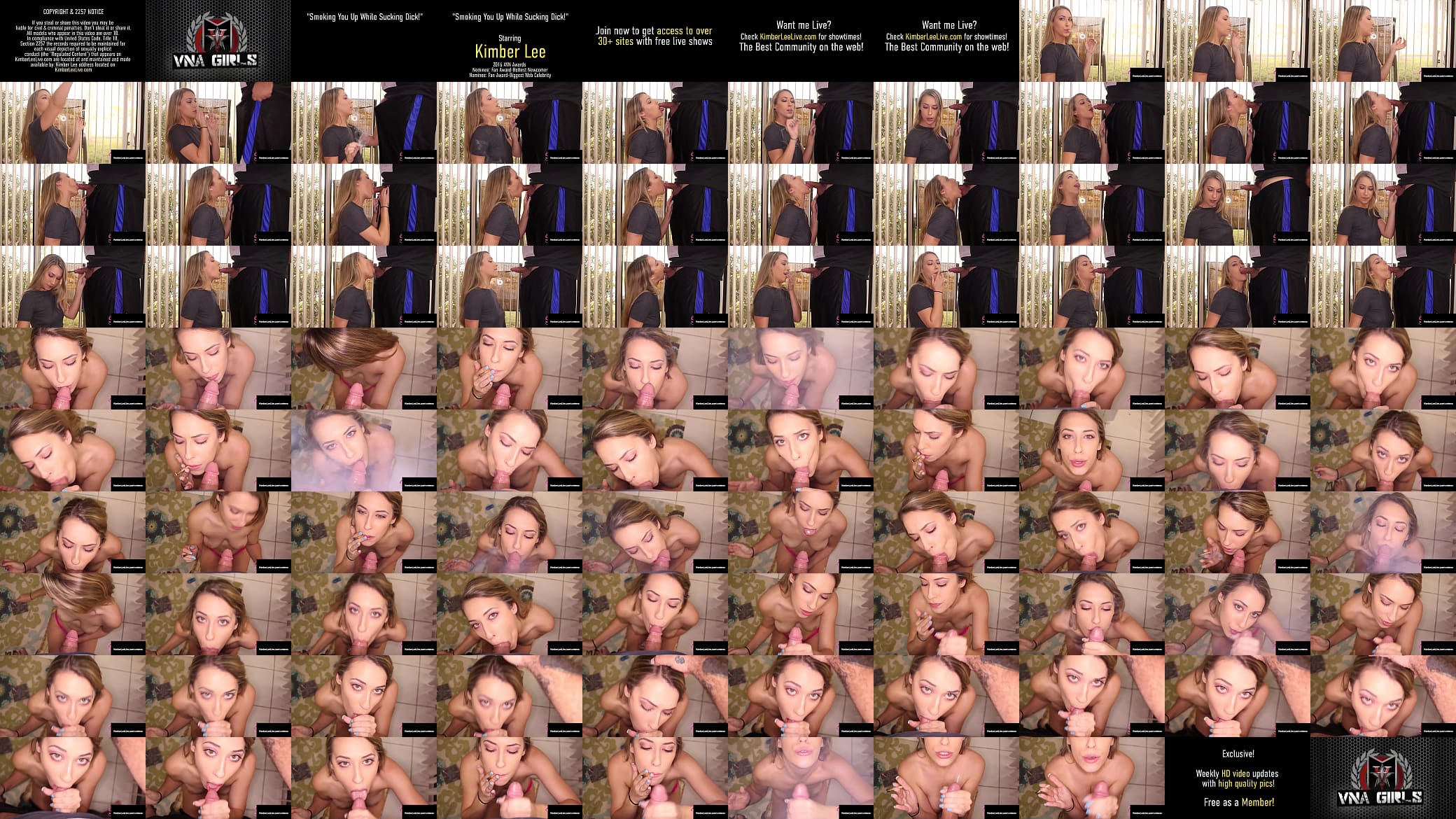 Pretty Puffer Kimber Lee Blows Smoke And Blows Cock At The Same Time! 预览图