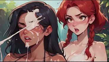 Farmer Kink [ TABOO Hentai Game ] Ep.21 LESBIANS SHARING a GIANT COCK by the lake !