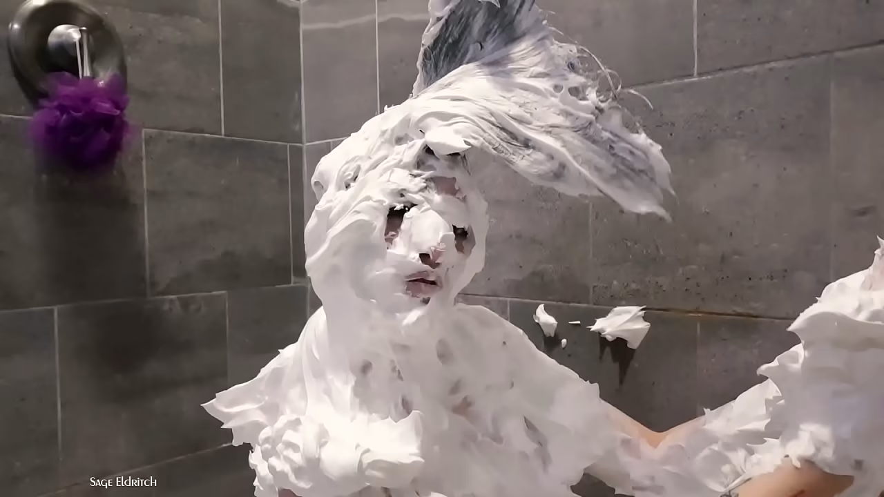 Sage Eldritch Pied Face: WAM Shaving Cream Pies