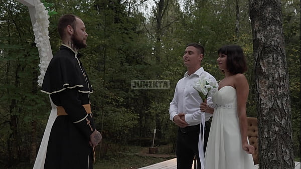 Slut bride fucked at the wedding and got two dicks in her pussy at once