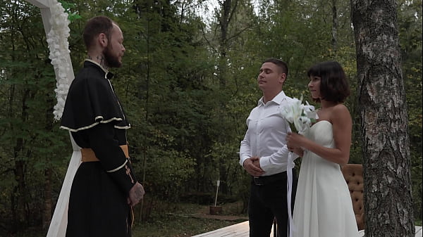 Slut bride fucked at the wedding and got two dicks in her pussy at once