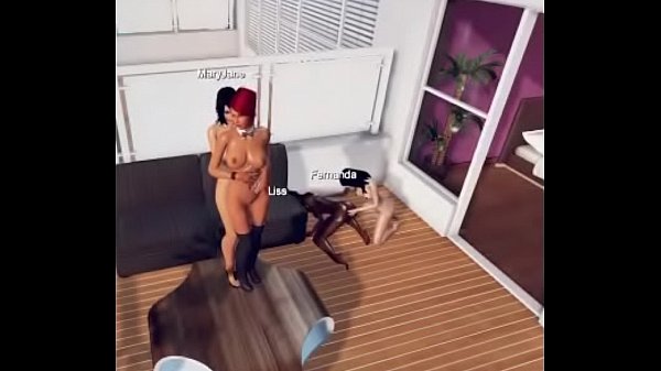 Uma festinha Lésbica no 3DXChat Part 2