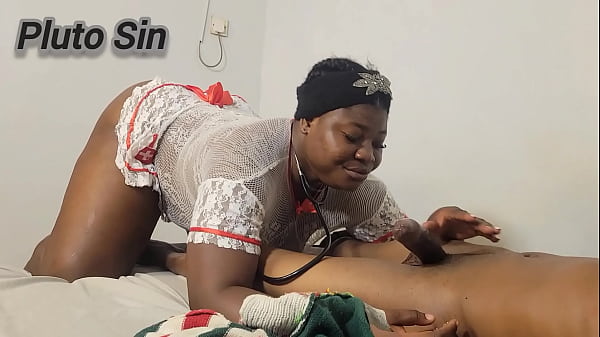 Nurse Estatic Delivering home services to her Patient