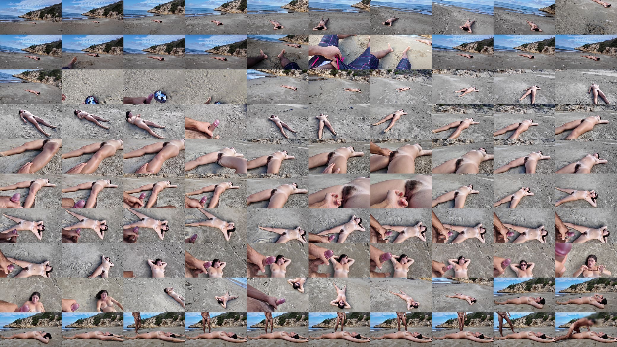 Stranger Fucking hairy Nudist on the Beach 预览图