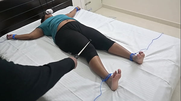 Indian desi girl got tied on bed and