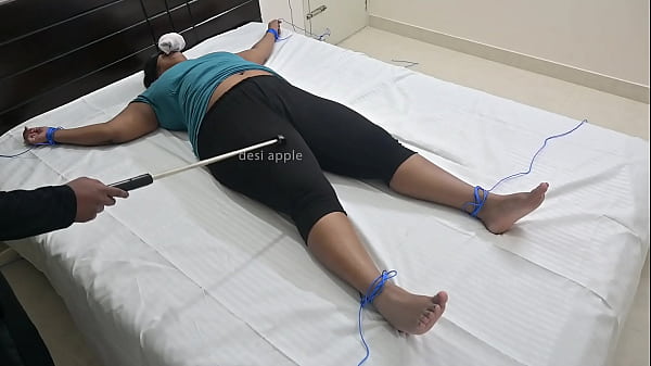 Indian desi girl got tied on bed and