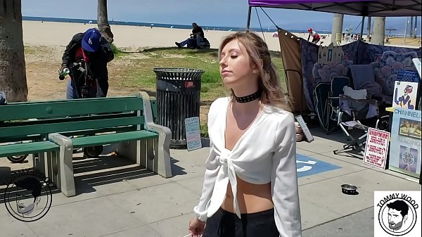 Teen cutie with tan lines getting fucked in Venice beach Daphne Dare x Tommy Wood