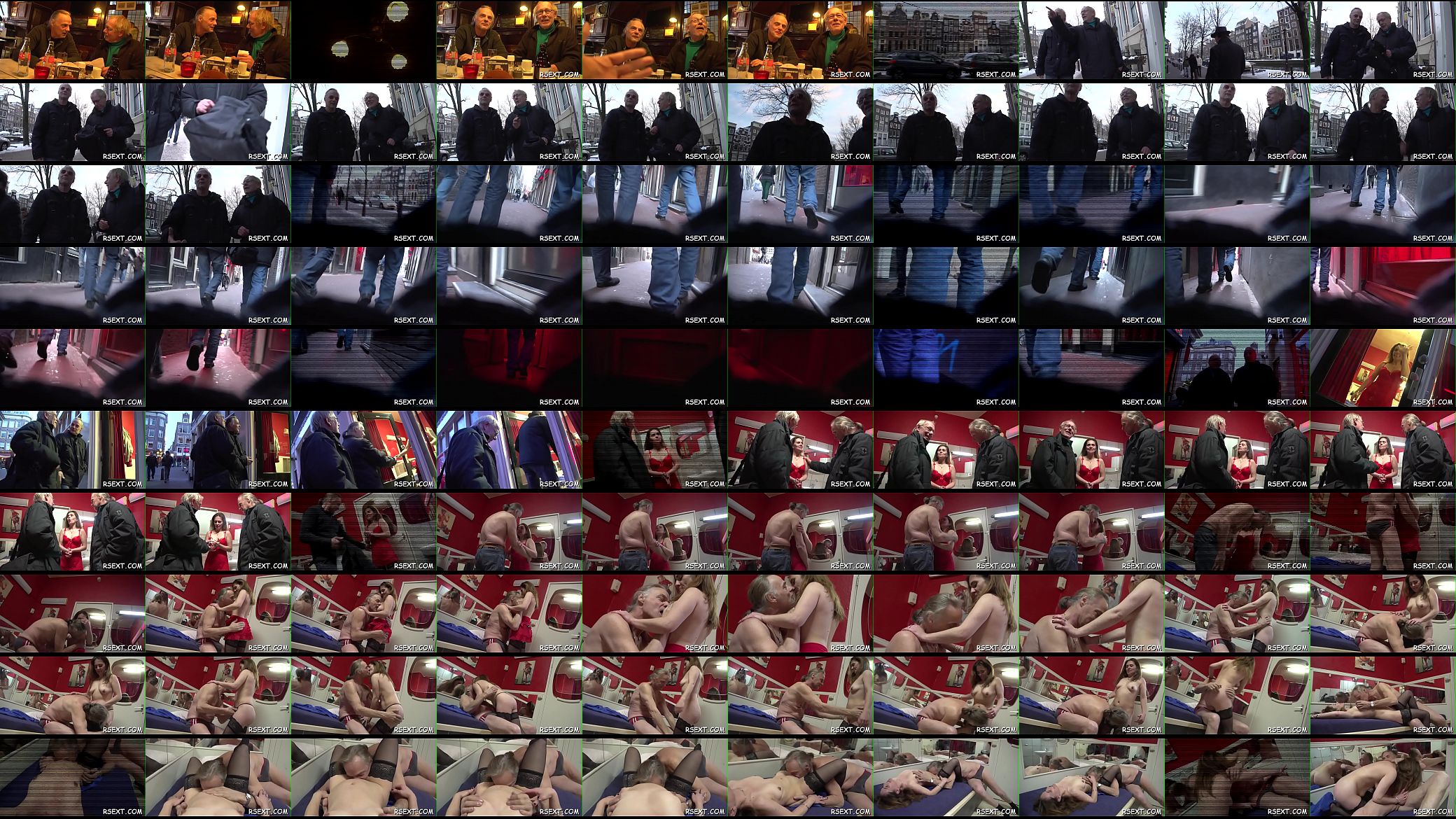 Excited old chap takes a tour in amsterdam&#039;s redlight district 预览图
