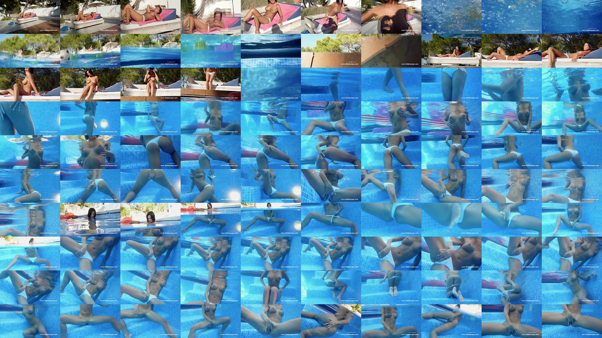 Underwater kinky shaved pussy masturbation 预览图