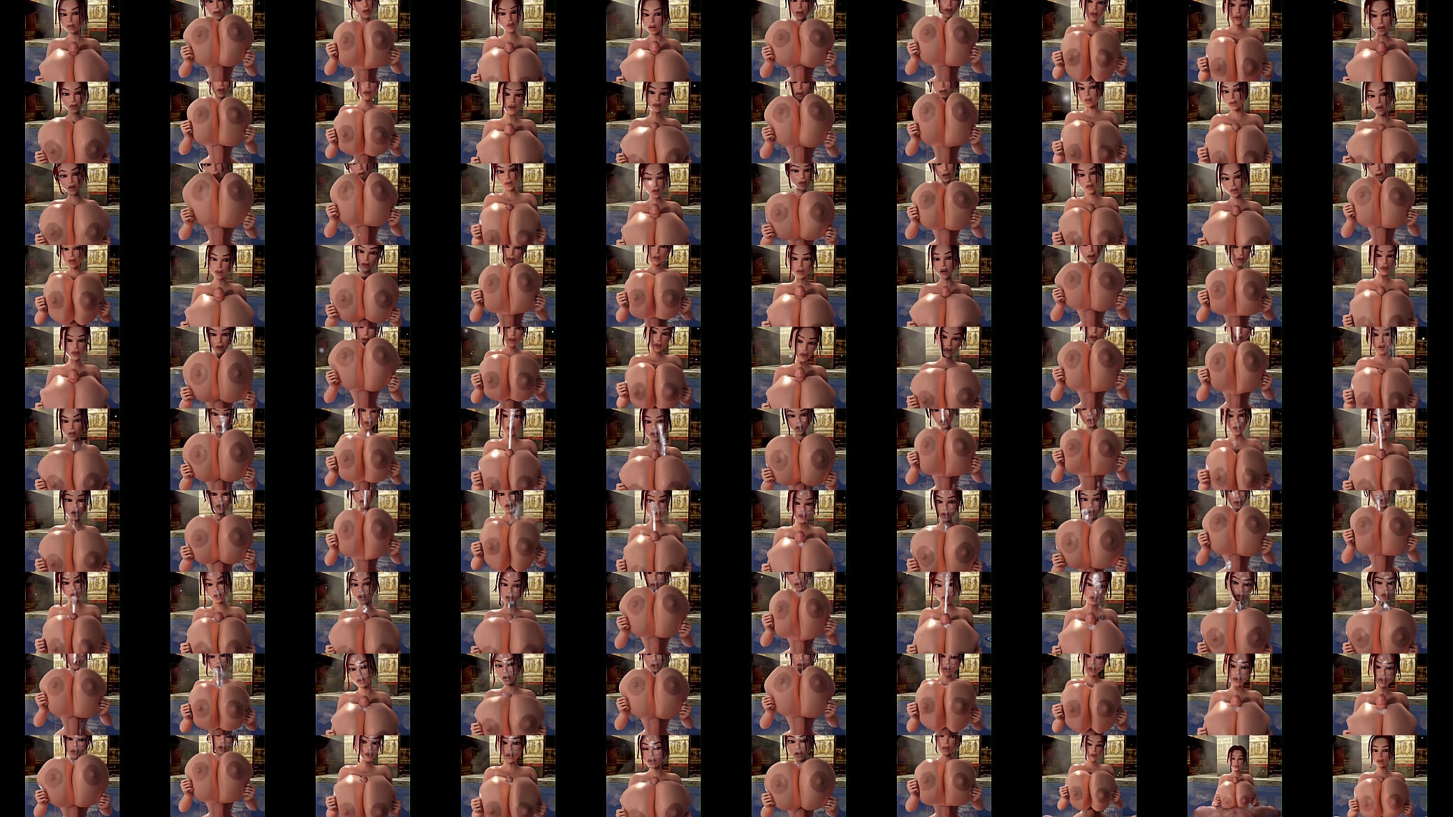 3D HQ Big tits Firm Tits Perky Tits POV Titjob Breast Expansion Brunette w/ Sound added 预览图