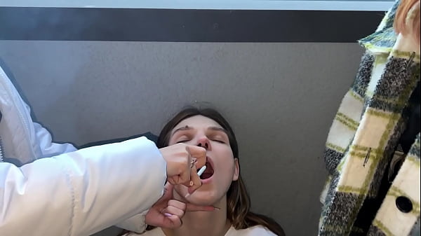 Sadistic Humiliation Of Human Ashtray With Spit And Ashes - Public Lezdom Party