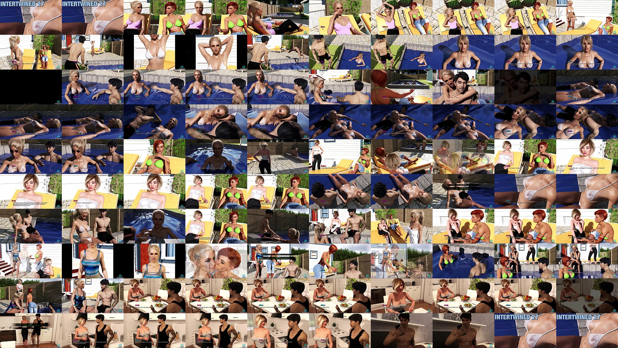 INTERTWINED #27 &bull; With three hot babes at the pool 预览图