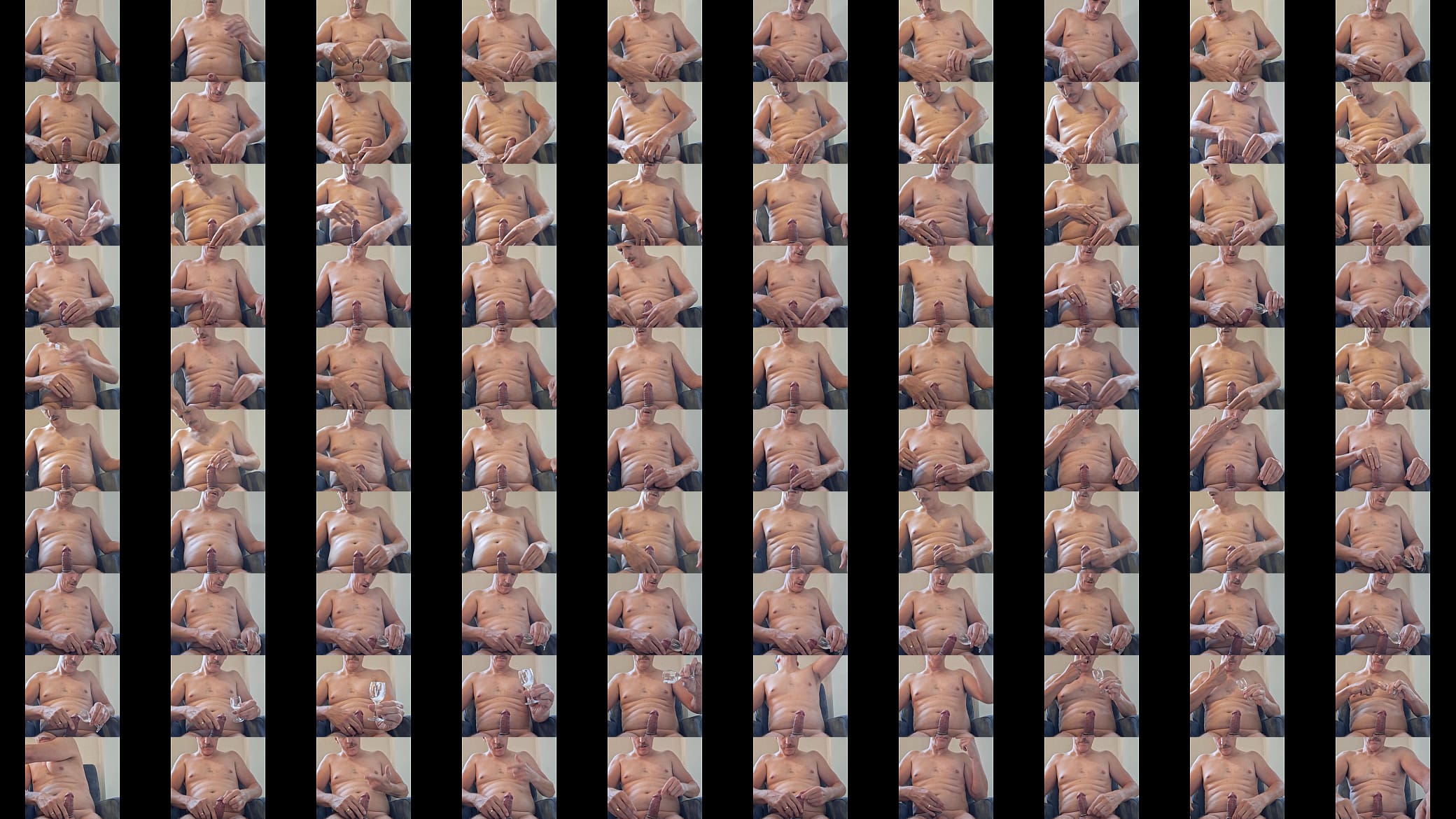 Putting on my cock cage and eating cum 预览图